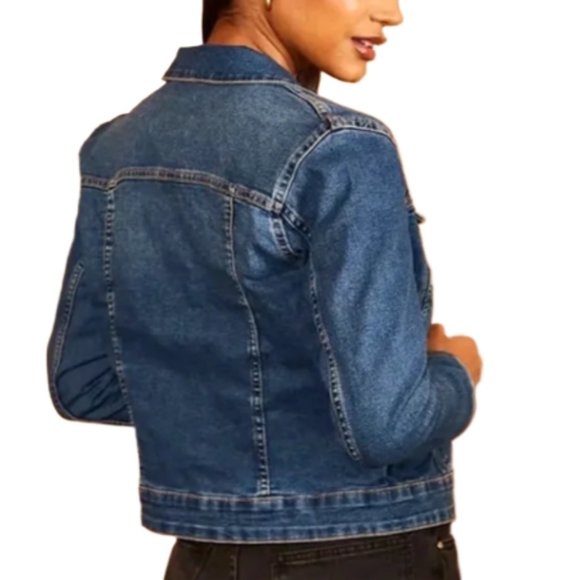 Refuge Medium/Dark Wash Jean Jacket  Size Medium - Picture 3 of 11